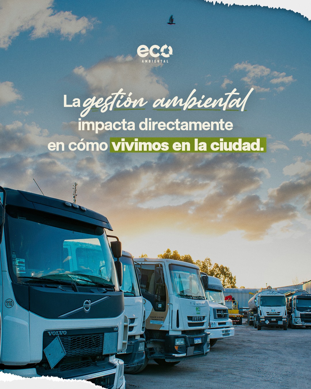 Post de Instagram sobre gestión y transporte de residuos industriales